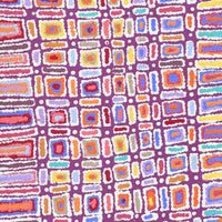 Aboriginal Artwork by Lynette Nangala Singleton, Ngapa Jukurrpa - Puyurru, 91x46cm