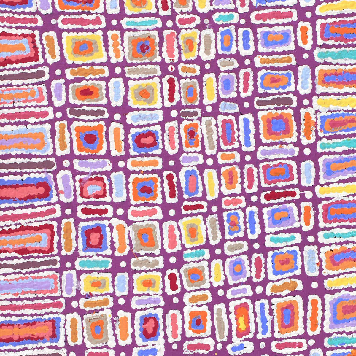 Aboriginal Art by Lynette Nangala Singleton, Ngapa Jukurrpa - Puyurru, 91x46cm - ART ARK®