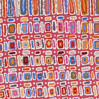 Aboriginal Artwork by Lynette Nangala Singleton, Ngapa Jukurrpa - Puyurru, 91x91cm