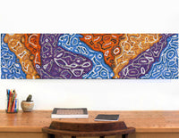Aboriginal Artwork by Magda Nakamarra Curtis, Lappi Lappi Jukurrpa, 122x30cm