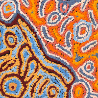 Aboriginal Artwork by Magda Nakamarra Curtis, Lappi Lappi Jukurrpa, 122x30cm
