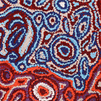 Aboriginal Artwork by Magda Nakamarra Curtis, Lappi Lappi Jukurrpa, 122x30cm