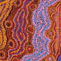 Aboriginal Artwork by Magda Nakamarra Curtis, Lappi Lappi Jukurrpa, 152x30cm