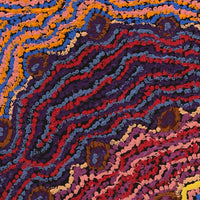Aboriginal Artwork by Magda Nakamarra Curtis, Lappi Lappi Jukurrpa, 152x30cm