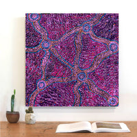 Aboriginal Artwork by Magda Nakamarra Curtis, Lappi Lappi Jukurrpa, 61x61cm