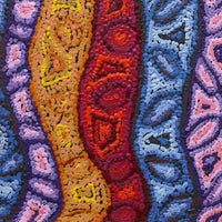 Aboriginal Artwork by Magda Nakamarra Curtis, Lappi Lappi Jukurrpa, 61x61cm