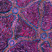 Aboriginal Artwork by Magda Nakamarra Curtis, Lappi Lappi Jukurrpa, 61x61cm