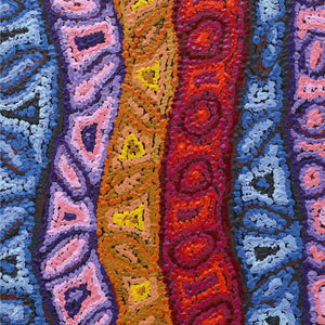 Aboriginal Artwork by Magda Nakamarra Curtis, Lappi Lappi Jukurrpa, 61x61cm - ART ARK®