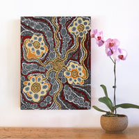 Aboriginal Artwork by Maria Nampijinpa Brown, Pamapardu Jukurrpa (Flying Ant Dreaming) - Warntungurru, 61x46cm