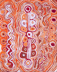 Aboriginal Artwork by Molly Napurrurla Martin, Yarla Jukurrpa (Bush Potato Dreaming) - Cockatoo Creek, 76x61cm