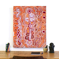 Aboriginal Artwork by Molly Napurrurla Martin, Yarla Jukurrpa (Bush Potato Dreaming) - Cockatoo Creek, 76x61cm