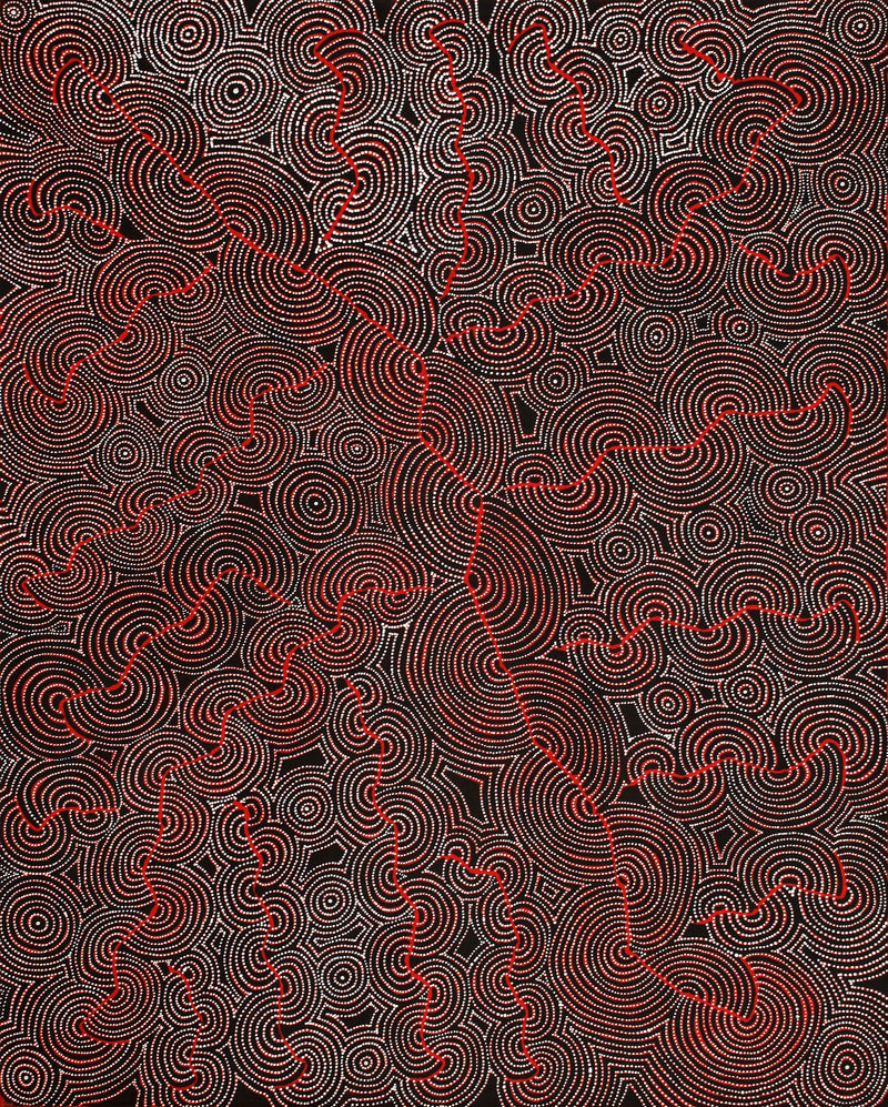 Aboriginal Artwork by Patrick Japangardi Williams, Mina Mina Jukurrpa (Mina Mina Dreaming), 152x122cm