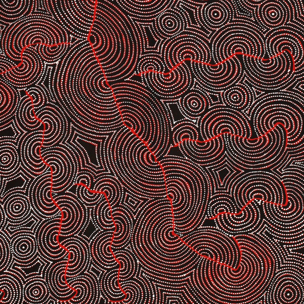 Aboriginal Artwork by Patrick Japangardi Williams, Mina Mina Jukurrpa (Mina Mina Dreaming), 152x122cm