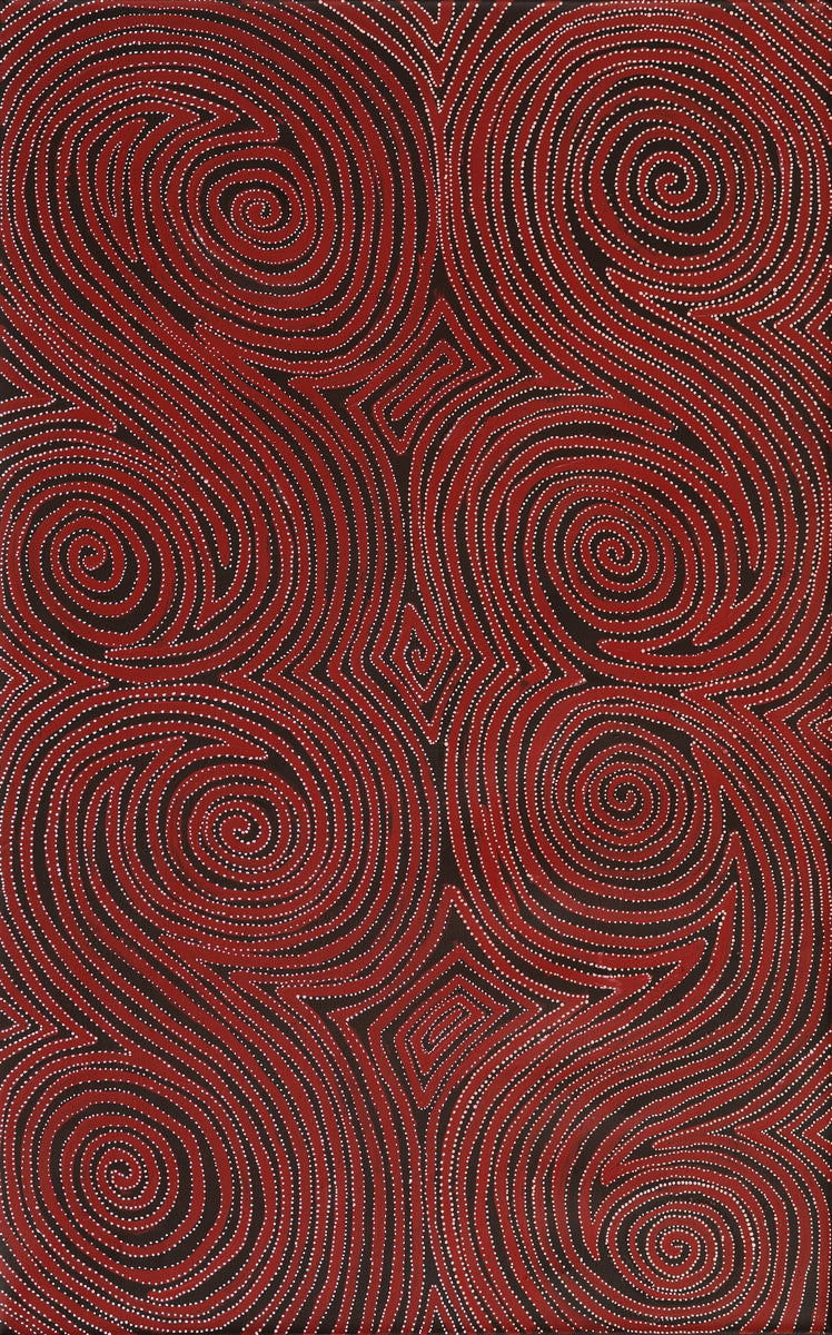 Aboriginal Art by Pauline Napangardi Gallagher, Mina Mina Jukurrpa, 122x76cm - ART ARK®