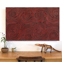 Aboriginal Artwork by Pauline Napangardi Gallagher, Mina Mina Jukurrpa, 122x76cm