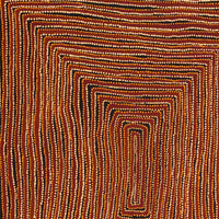 Aboriginal Artwork by Pauline Napangardi Gallagher, Mina Mina Jukurrpa, 91x76cm