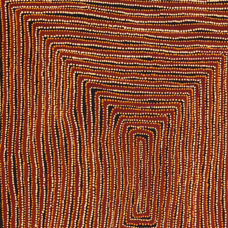 Aboriginal Artwork by Pauline Napangardi Gallagher, Mina Mina Jukurrpa, 91x76cm