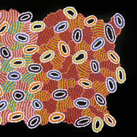 Aboriginal Artwork by Priscilla Nangala Robertson, Ngapa Jukurrpa (Water Dreaming) - Puyurru, 122x61cm
