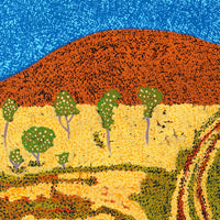 Aboriginal Artwork by Senita Napangardi Granites, Nguru Yurntumu-wana (Country around Yuendumu), 61x30cm