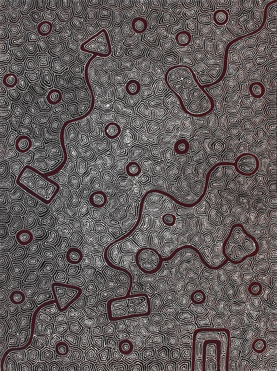 Aboriginal Artwork by Shanna Napanangka Williams, Ngapa Jukurrpa - Puyurru, 122x91cm