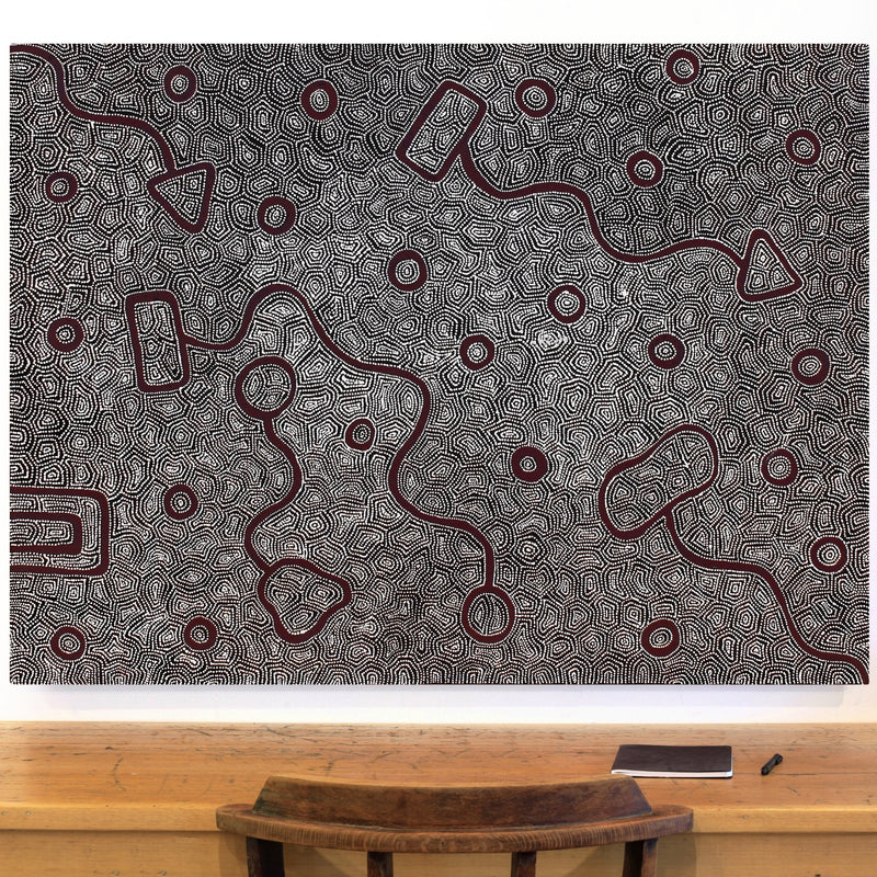 Aboriginal Artwork by Shanna Napanangka Williams, Ngapa Jukurrpa - Puyurru, 122x91cm