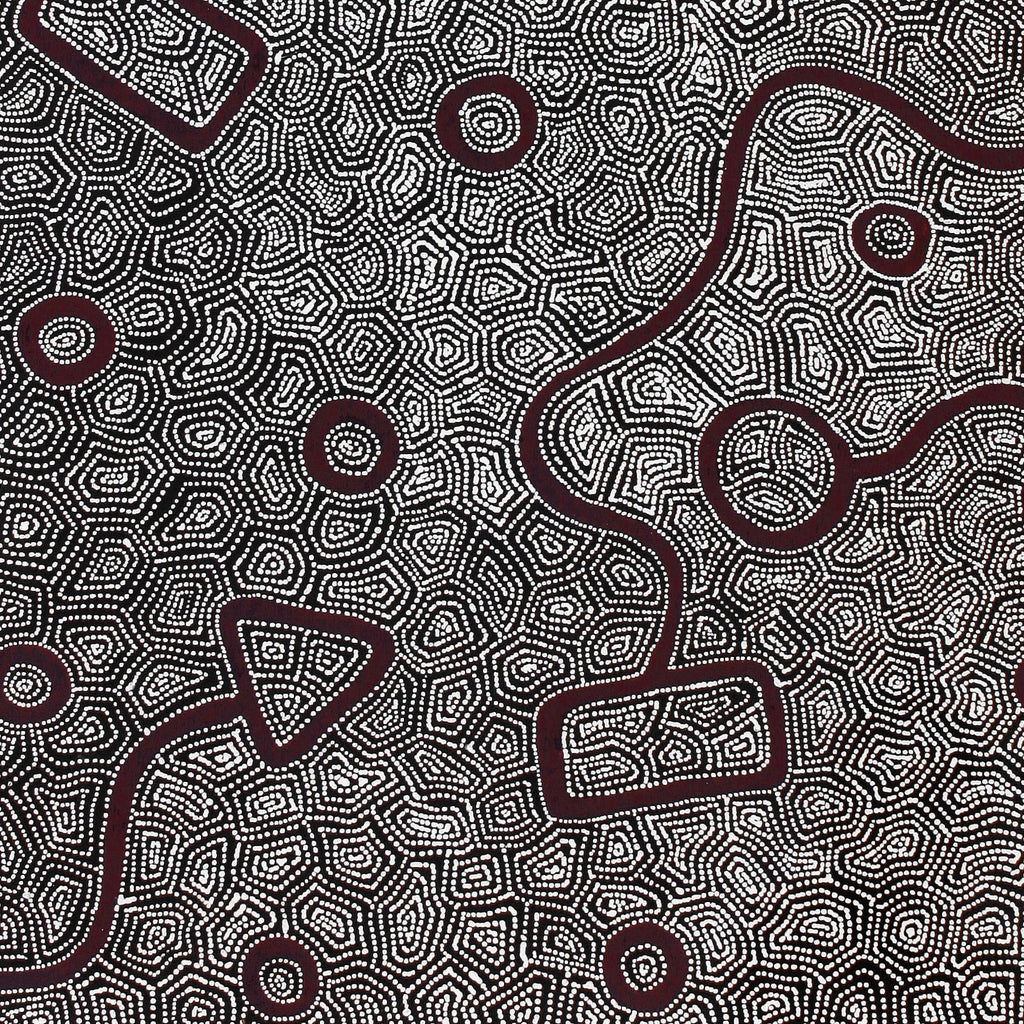 Aboriginal Artwork by Shanna Napanangka Williams, Ngapa Jukurrpa - Puyurru, 122x91cm
