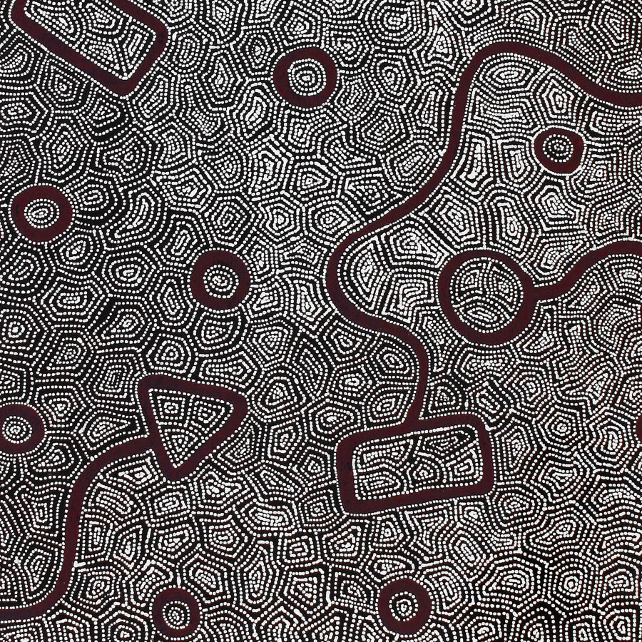 Aboriginal Artwork by Shanna Napanangka Williams, Ngapa Jukurrpa - Puyurru, 122x91cm