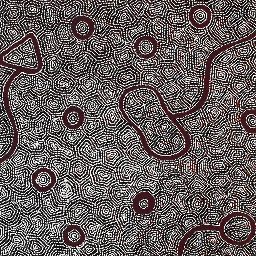 Aboriginal Artwork by Shanna Napanangka Williams, Ngapa Jukurrpa - Puyurru, 122x91cm