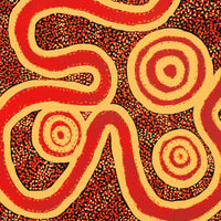 Aboriginal Art by Sharoline Nampijinpa Frank,  Warna Jukurrpa (Snake Dreaming), 91x61cm - ART ARK®