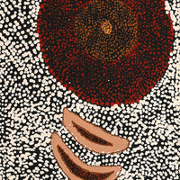 Aboriginal Artwork by Sheree Napurrurla Wayne, Lukarrara Jukurrpa (Desert Fringe-rush Seed Dreaming), 122x30cm