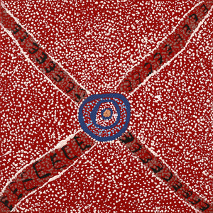 Aboriginal Art by Sheree Napurrurla Wayne, Lukarrara Jukurrpa (Desert Fringe-rush Seed Dreaming), 30x30cm - ART ARK®
