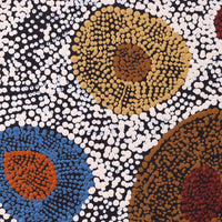 Aboriginal Artwork by Sheree Napurrurla Wayne, Lukarrara Jukurrpa (Desert Fringe-rush Seed Dreaming), 30x30cm