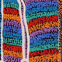 Aboriginal Artwork by Sheree Napurrurla Wayne, Lukarrara Jukurrpa (Desert Fringe-rush Seed Dreaming), 76x30cm