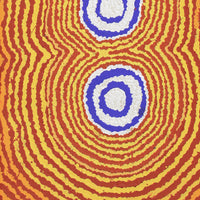 Aboriginal Artwork by Simone Nampijinpa Brown, Ngapa Jukurrpa (Water Dreaming) - Puyurru, 76x30cm
