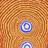 Aboriginal Artwork by Simone Nampijinpa Brown, Ngapa Jukurrpa (Water Dreaming) - Puyurru, 76x30cm