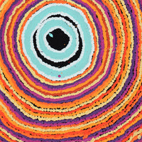 Aboriginal Artwork by Simone Nampijinpa Brown, Ngapa Jukurrpa (Water Dreaming) - Puyurru, 76x30cm