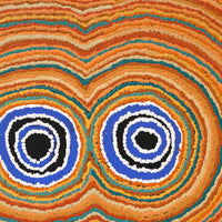 Aboriginal Artwork by Simone Nampijinpa Brown, Ngapa Jukurrpa (Water Dreaming) - Puyurru, 76x46cm