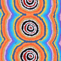 Aboriginal Artwork by Simone Nampijinpa Brown, Ngapa Jukurrpa (Water Dreaming) - Puyurru, 91x30cm