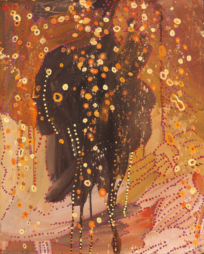 Aboriginal Artwork by Steven Jupurrurla Nelson, Janganpa Jukurrpa (Brush-tail Possum Dreaming), 76x61cm