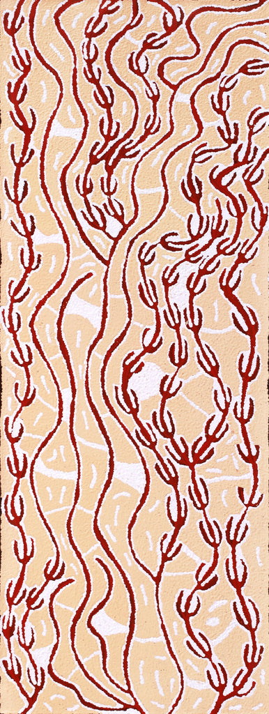 Aboriginal Art by Susie Nangala Watson, Mina Mina Dreaming, 122x46cm - ART ARK®