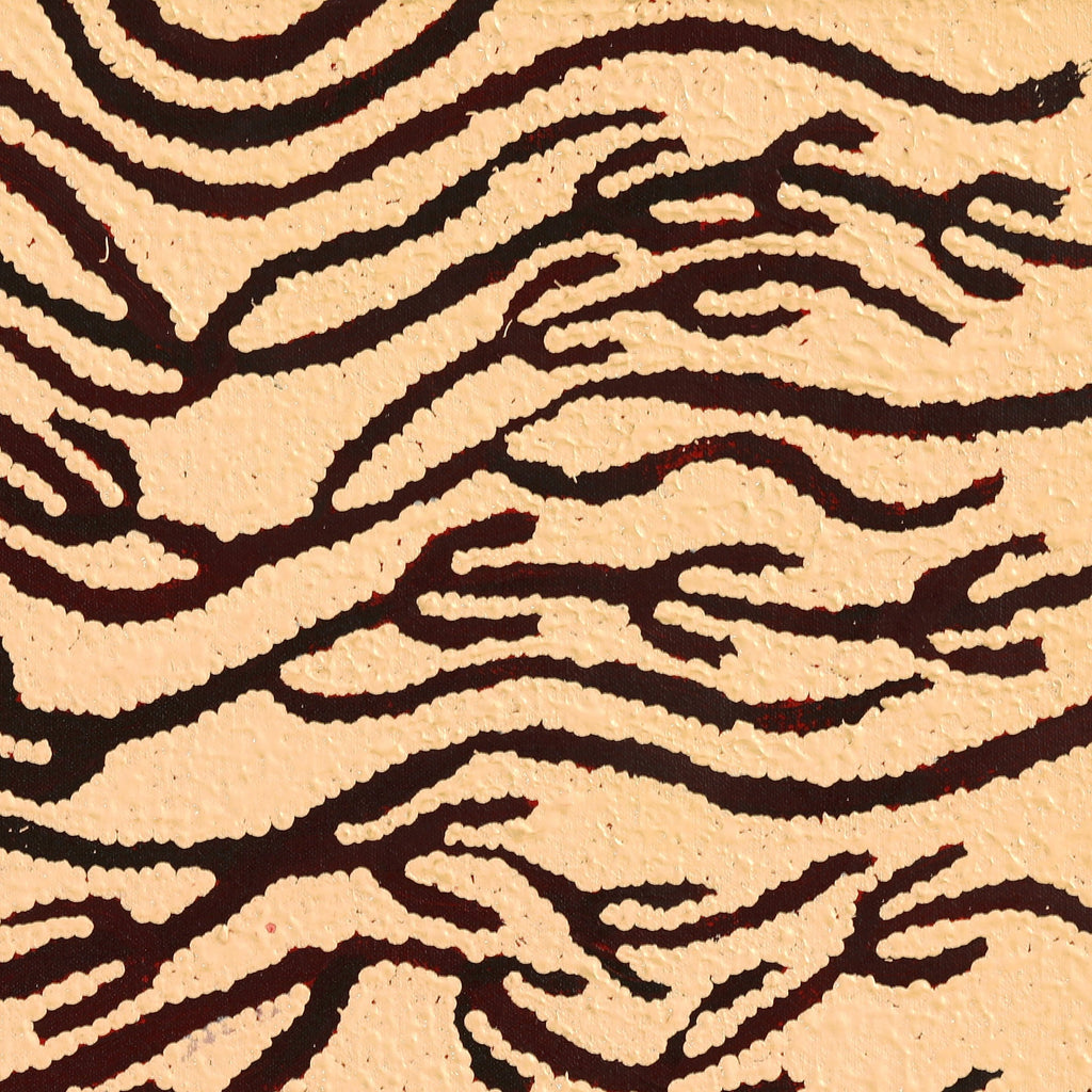 Aboriginal Artwork by Susie Nangala Watson, Mina Mina Dreaming, 46x46cm