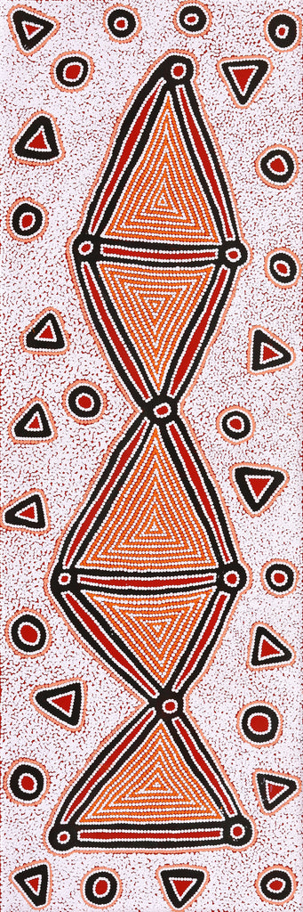Aboriginal Artwork by Valerie Napanangka Marshall, Karnta Jukurrpa (women's Dreaming), 183x61cm