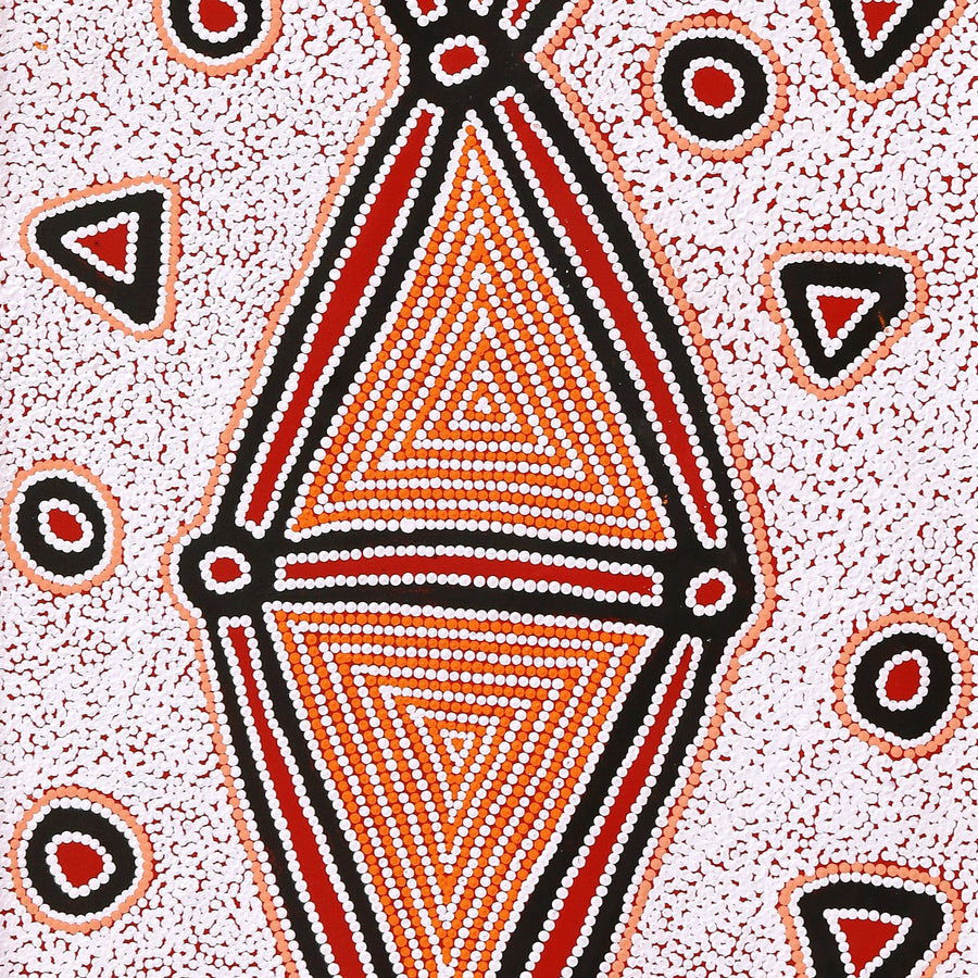 Aboriginal Artwork by Valerie Napanangka Marshall, Karnta Jukurrpa (women's Dreaming), 183x61cm