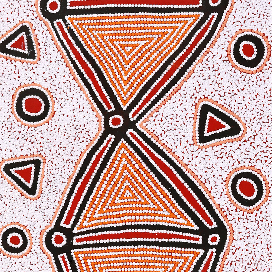 Aboriginal Artwork by Valerie Napanangka Marshall, Karnta Jukurrpa (women's Dreaming), 183x61cm