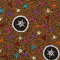 Aboriginal Artwork by Veronica Napangardi Williams, Ngapa Jukurrpa (Water Dreaming) - Pirlinyarnu, 30x30cm