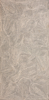 Aboriginal Artwork by Walter Jangala Brown, Tingari Cycle, 183x91cm