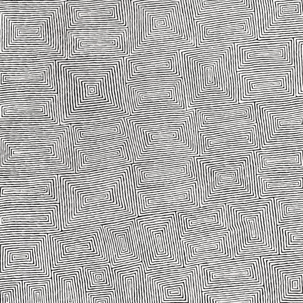 Aboriginal Artwork by Walter Jangala Brown, Tingari Cycle, 203x152cm