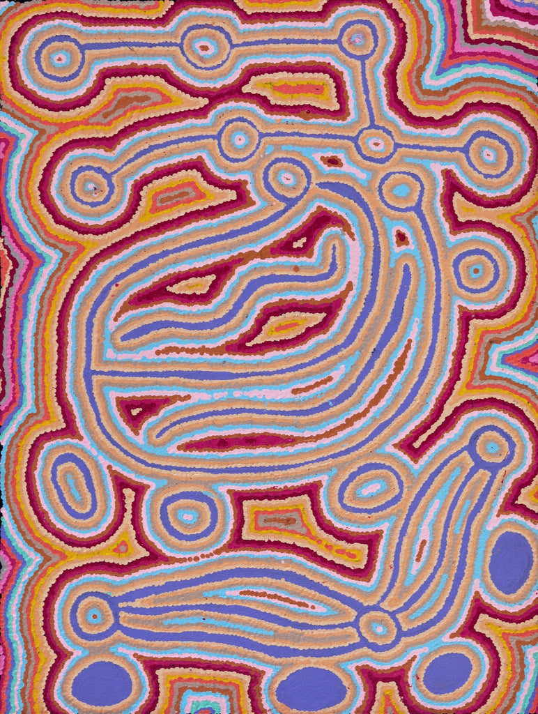 Aboriginal Art by Zarissa Napangardi Michaels, Lappi Lappi Jukurrpa, 61x46cm - ART ARK®