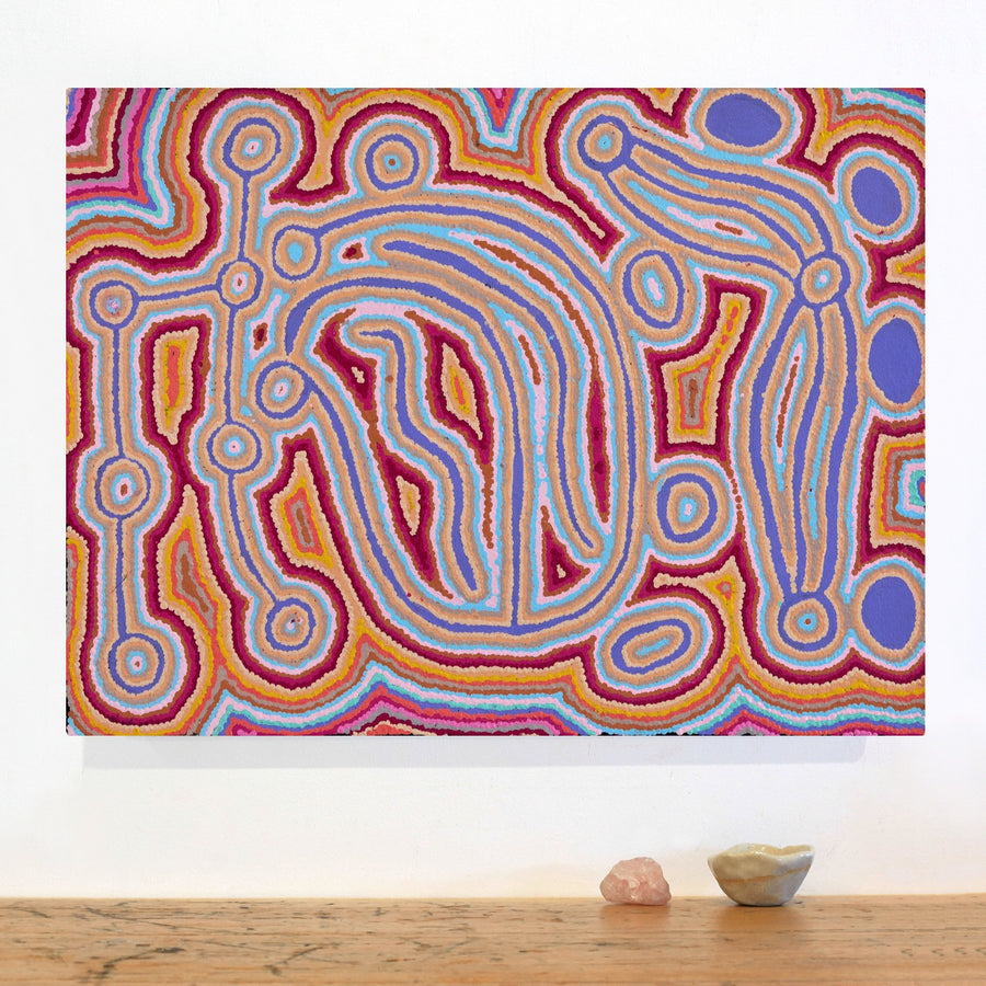 Aboriginal Artwork by Zarissa Napangardi Michaels, Lappi Lappi Jukurrpa, 61x46cm