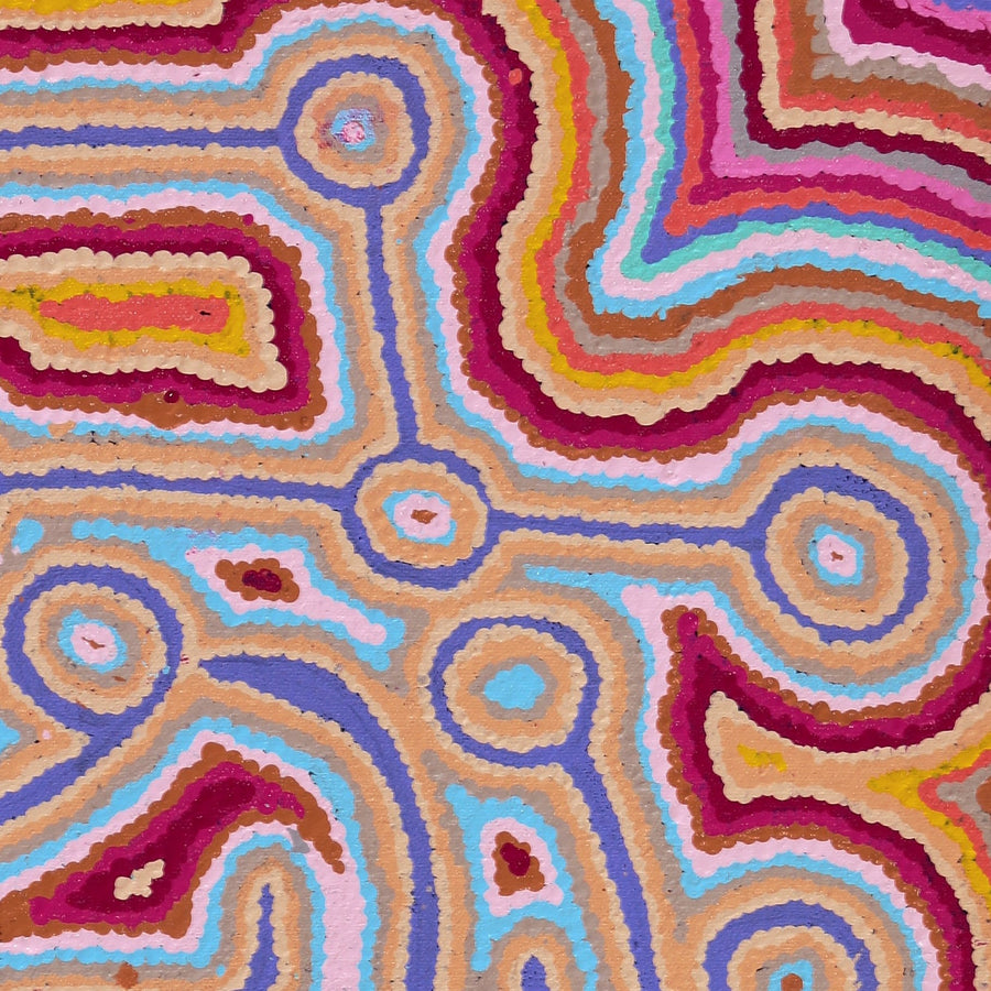 Aboriginal Artwork by Zarissa Napangardi Michaels, Lappi Lappi Jukurrpa, 61x46cm